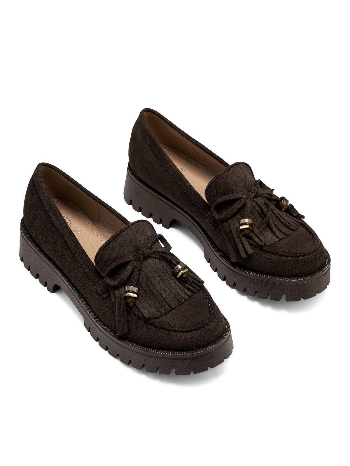 Mocasín Mujer Urbano con Flecos PU Textil Weide JN730-4