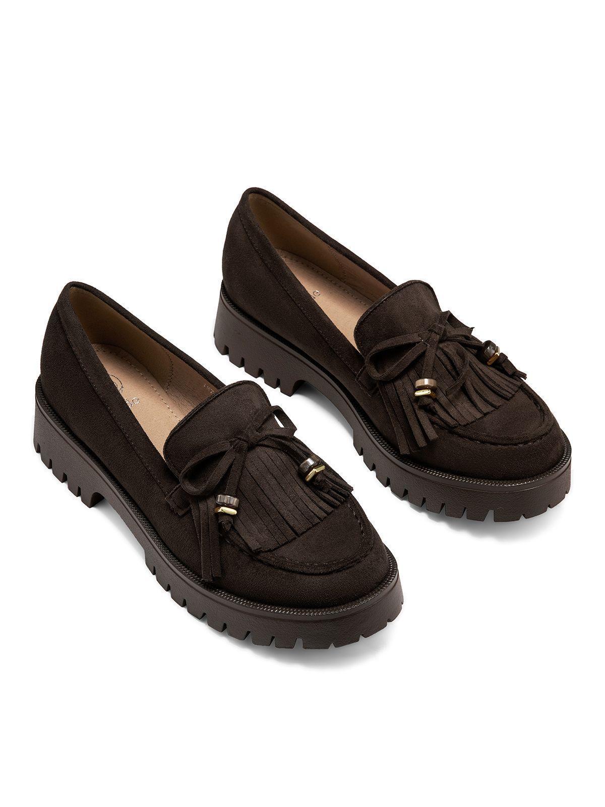 Mocasín Mujer Urbano con Flecos PU Textil Weide JN730-4