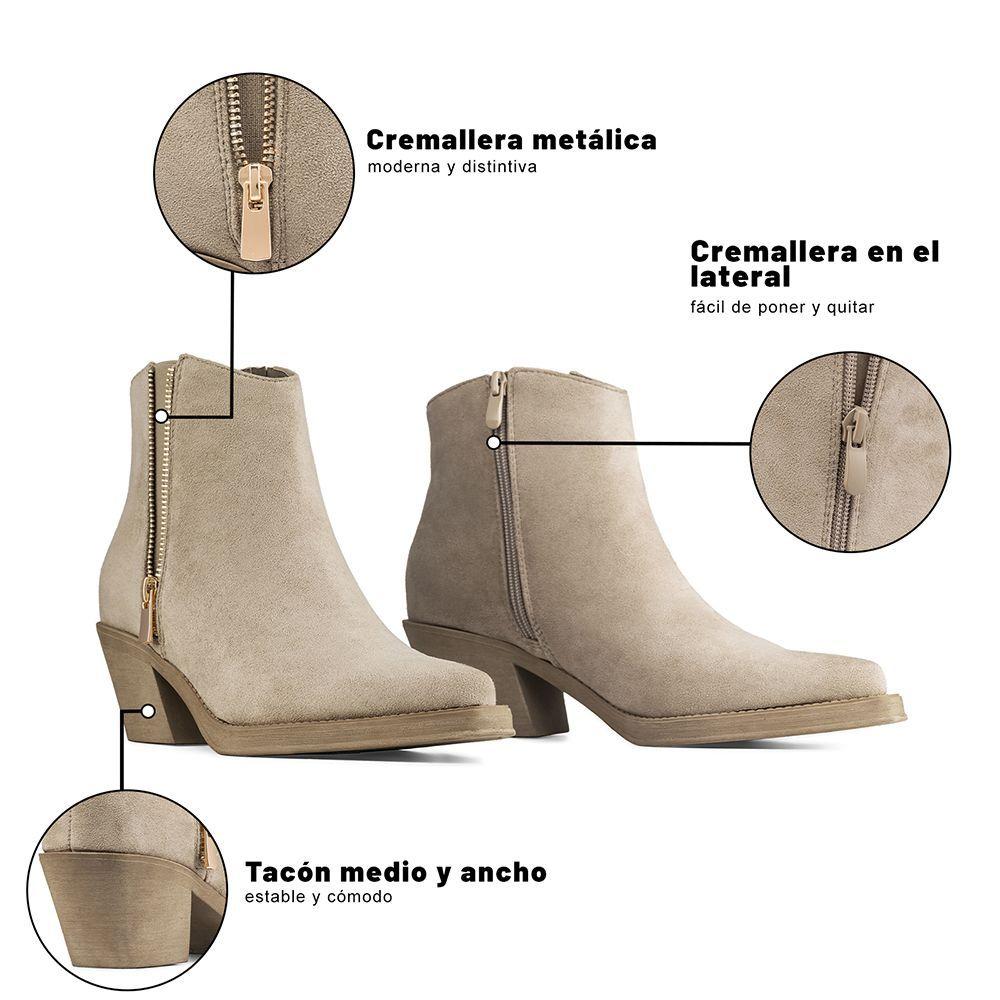Botín Taco Mujer Casual PU Weide CZY651-8
