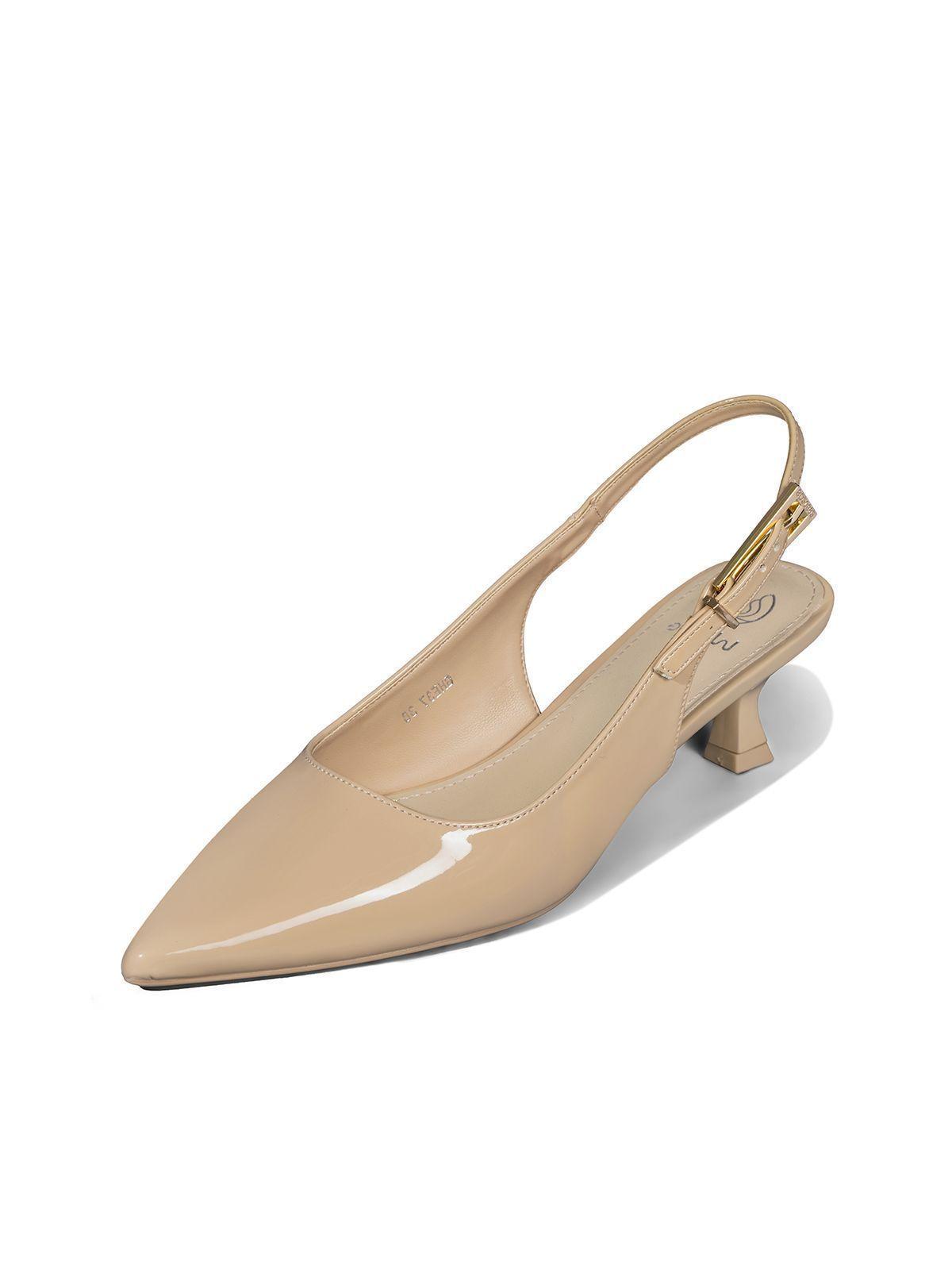 Zapato Taco Talón Abierto Simil Charol Mujer Weide GHE37-0