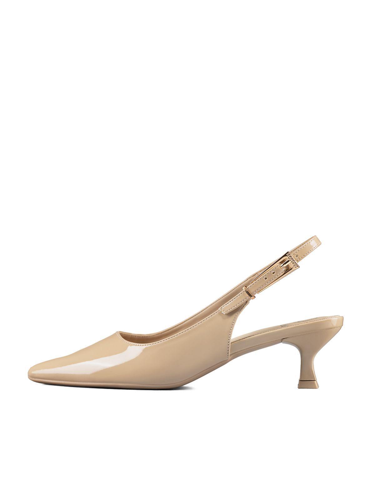 Zapato Taco Talón Abierto Simil Charol Mujer Weide GHE37-4