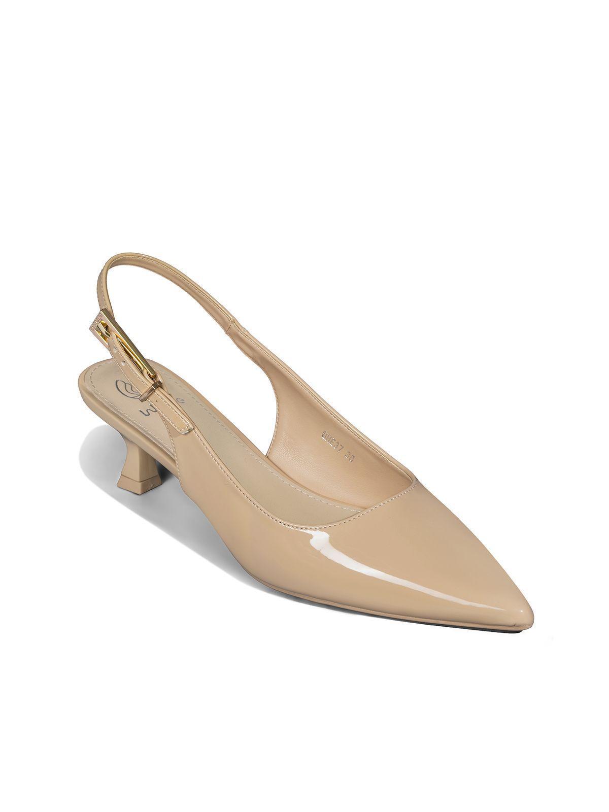 Zapato Taco Talón Abierto Simil Charol Mujer Weide GHE37-6