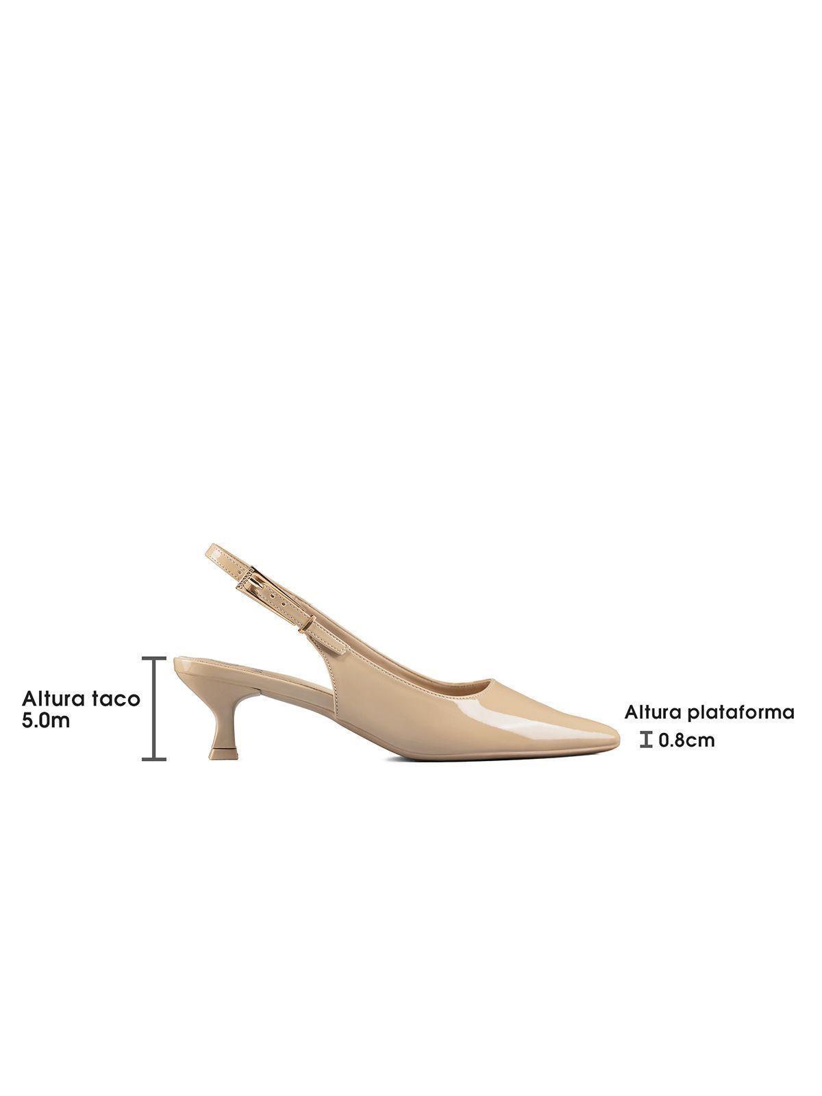 Zapato Taco Talón Abierto Simil Charol Mujer Weide GHE37-7