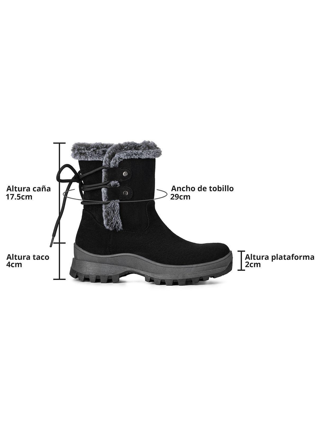 Botin Mujer Casual Con Felpa Plataforma Vintage Weide CZY611-6