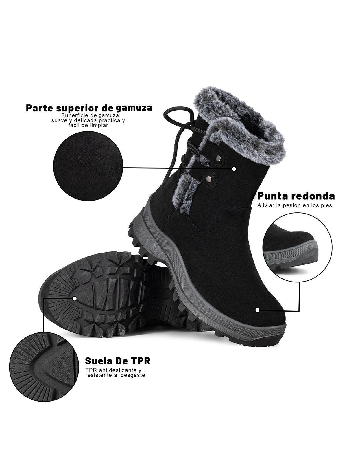 Botin Mujer Casual Con Felpa Plataforma Vintage Weide CZY611-7
