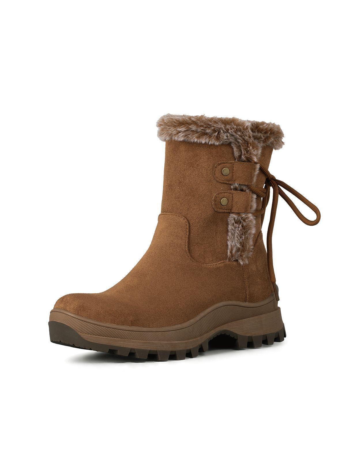 Botin Mujer Casual Con Felpa Plataforma Vintage Weide CZY611-0