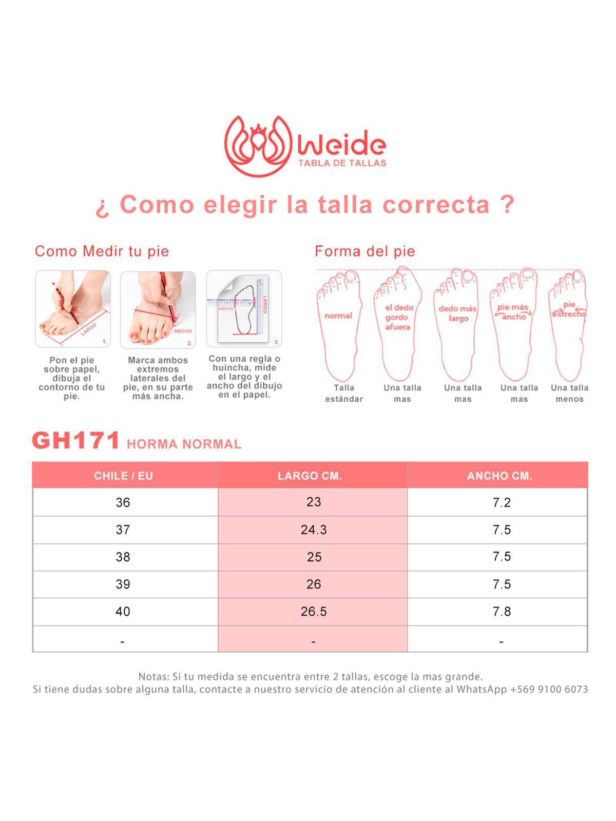 Zapato Taco Grueso Formal Simil Charol Mujer Weide GH171-8