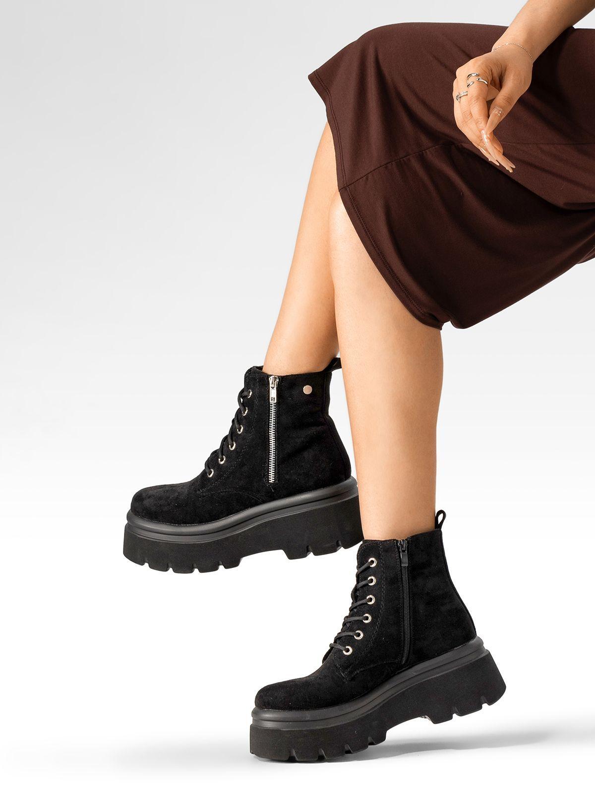 Botin Casual Mujer Eco Cuero Plataforma Weide DH87-1