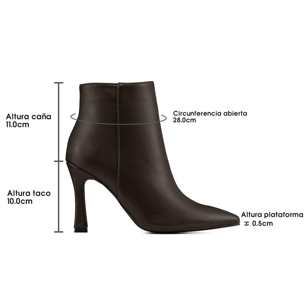 Botín Taco Alto Mujer Casual PU Weide CZY653-7