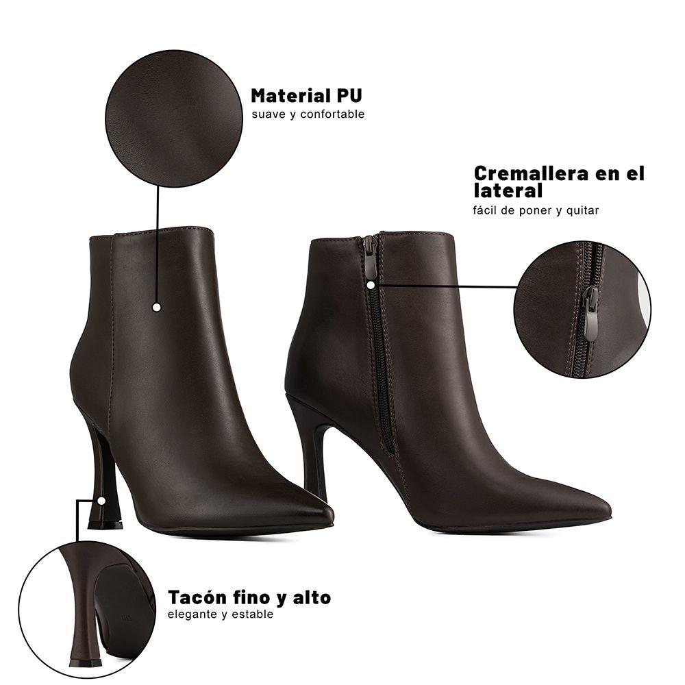 Botín Taco Alto Mujer Casual PU Weide CZY653-8