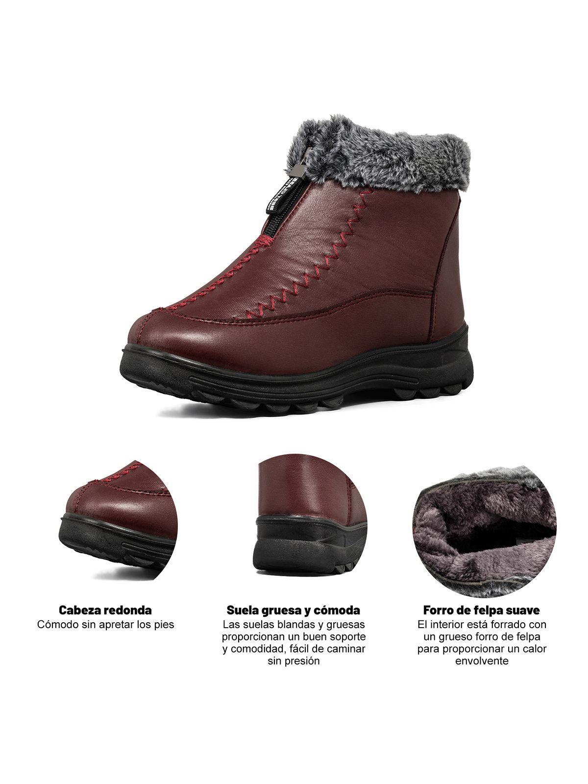 Botin Mujer Casusl De Nieve Térmico Eco Cuero Weide TFA305-6