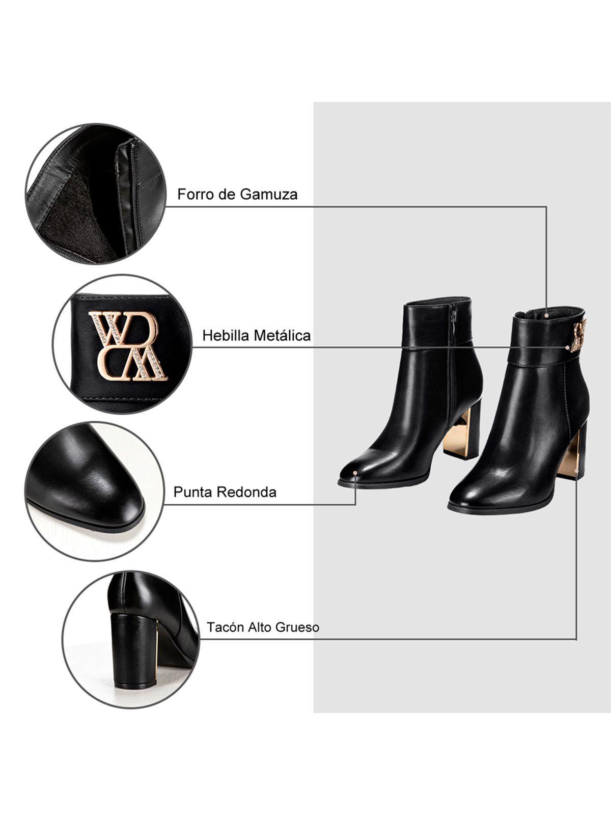 Botin Negro Casual Mujer Weide CZY581-6