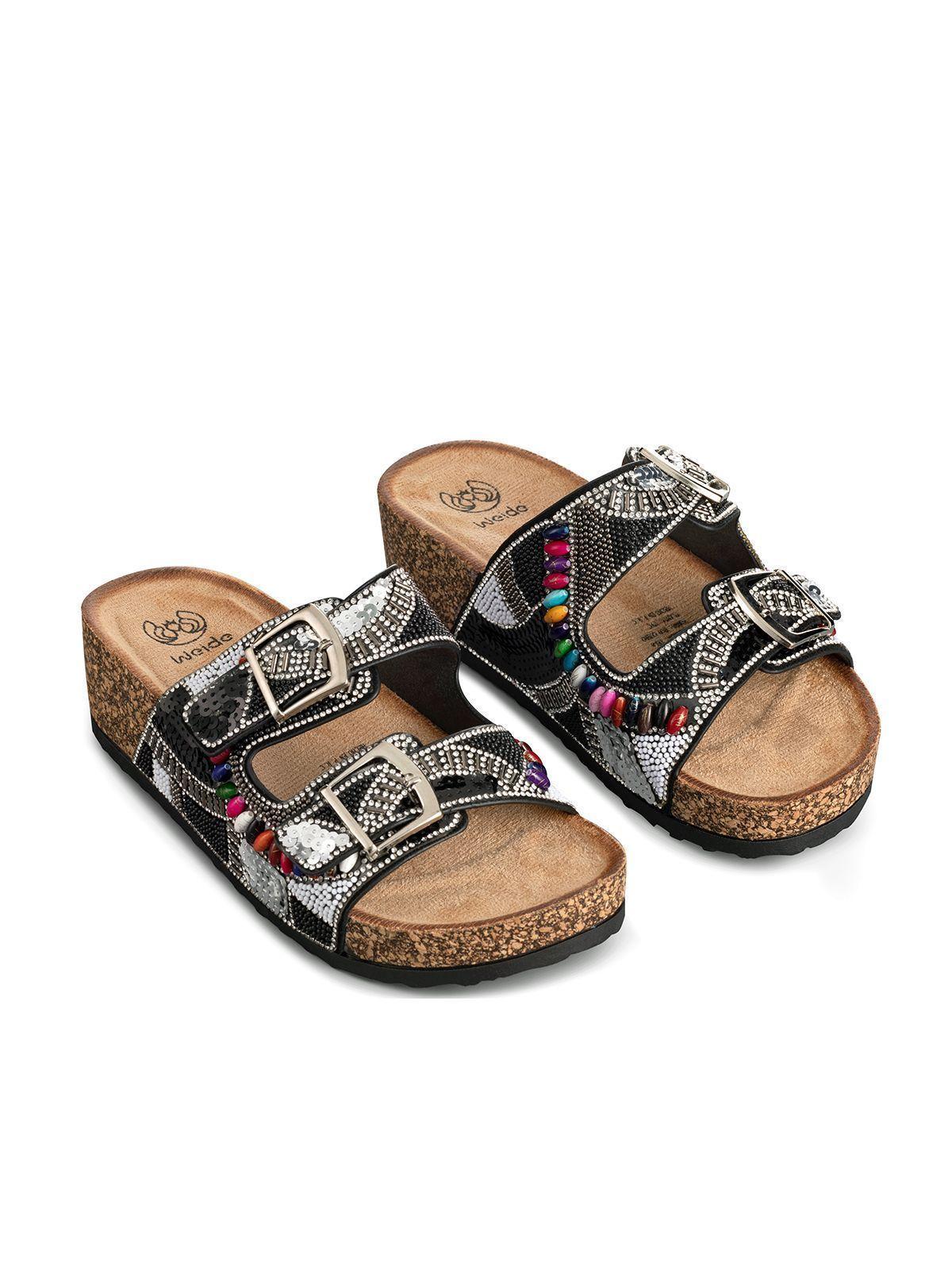 Sandalias Chalas Mujer Vintage Confort Pedrería Weide GH136-5