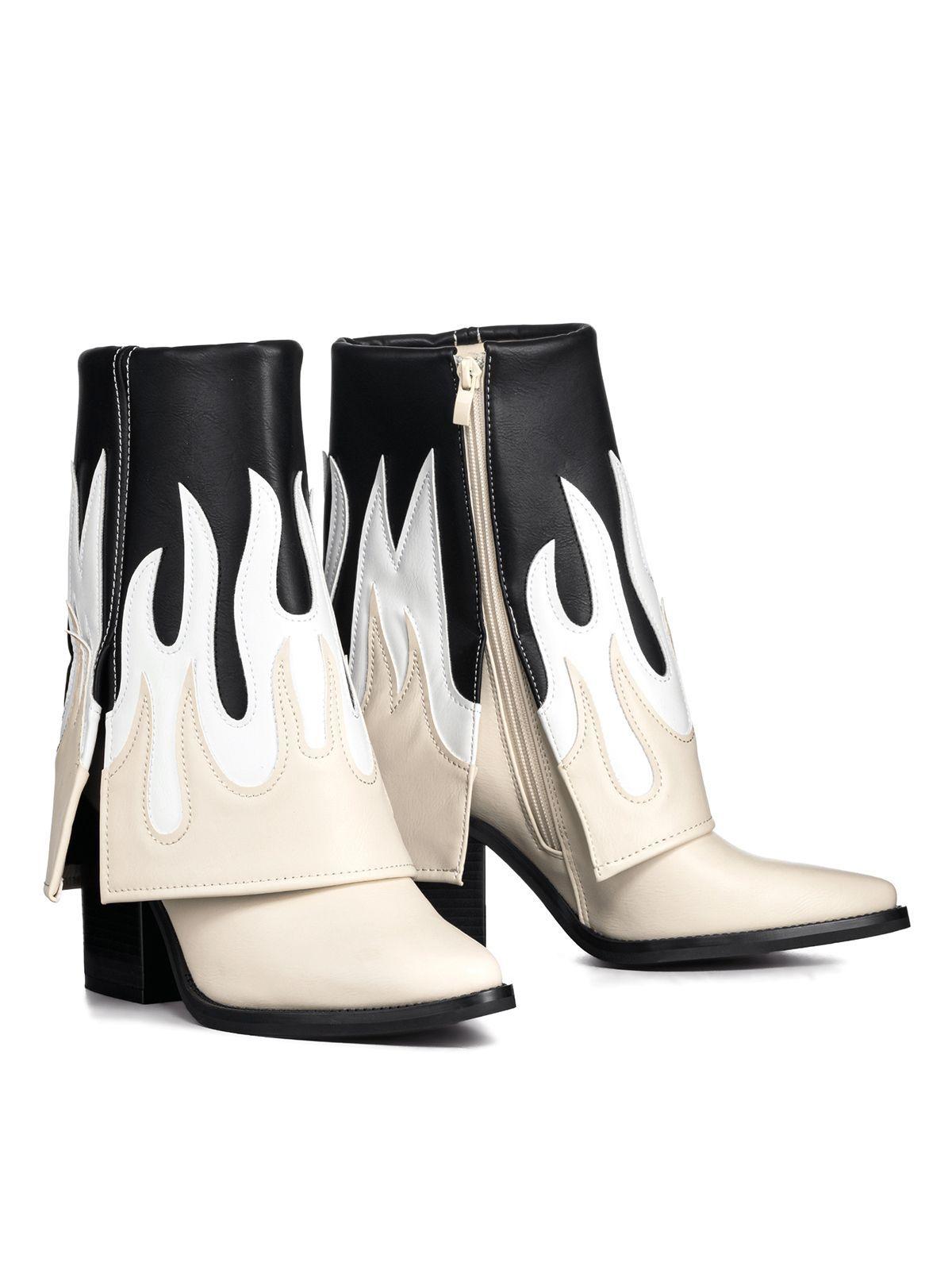 Botas Largas Mujer Eco Cuero De Moda Taco Alto Weide DH83-5