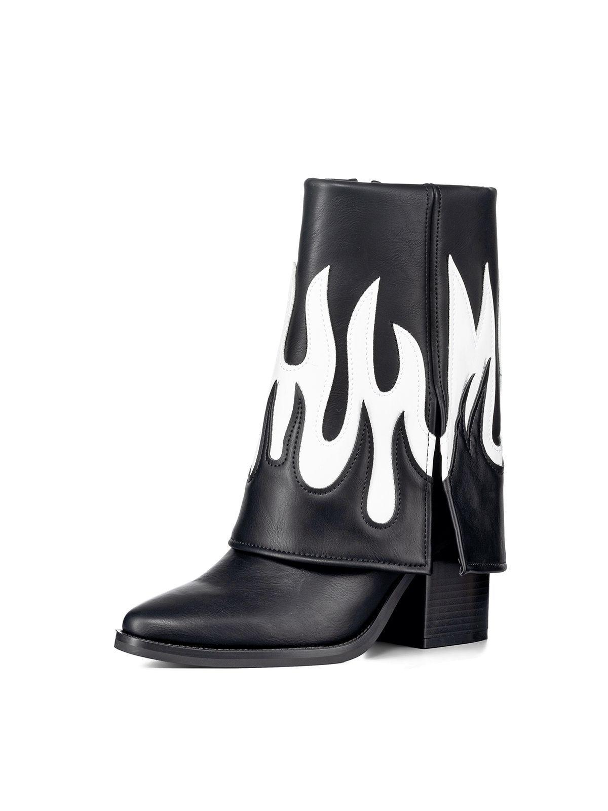 Botas Largas Mujer Eco Cuero De Moda Taco Alto Weide DH83-0