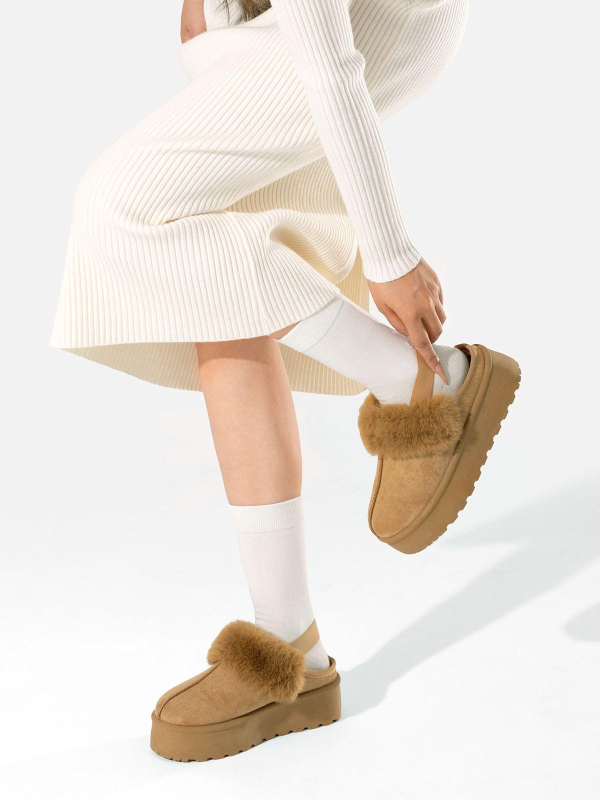 Zueco tipo Pantufla Casual Mujer Moda Con Felpa Weide SL26-2