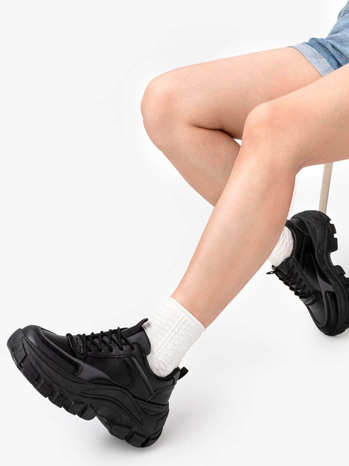 Zapatilla Negro Casual Mujer Weide WLT01-1