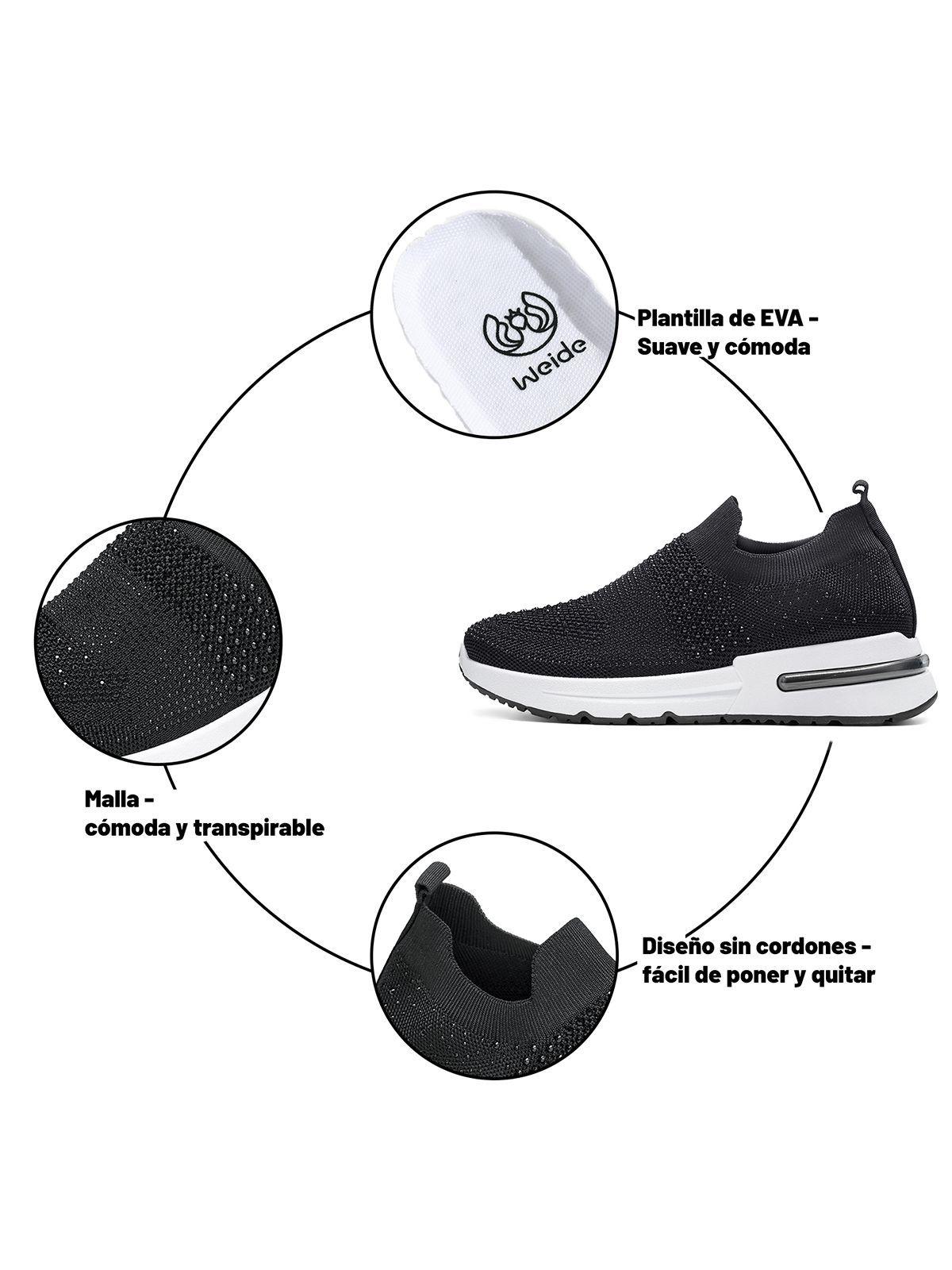 Zapatillas Malla PU Mujer Plataforma Weide TFA336-4