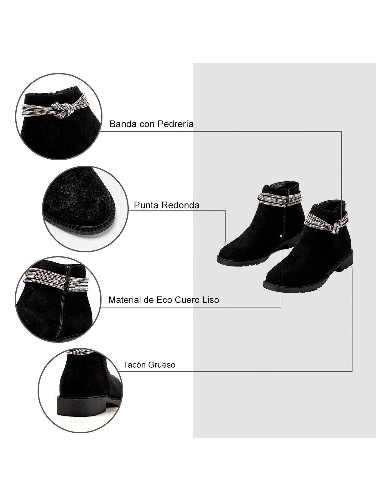 Botin Negro Casual Mujer Weide GH109-5