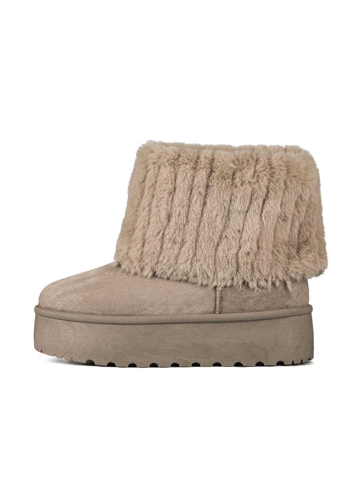 Botin Casual Mujer Vintage Moda Gamuza Con Felpa Weide SL23-4