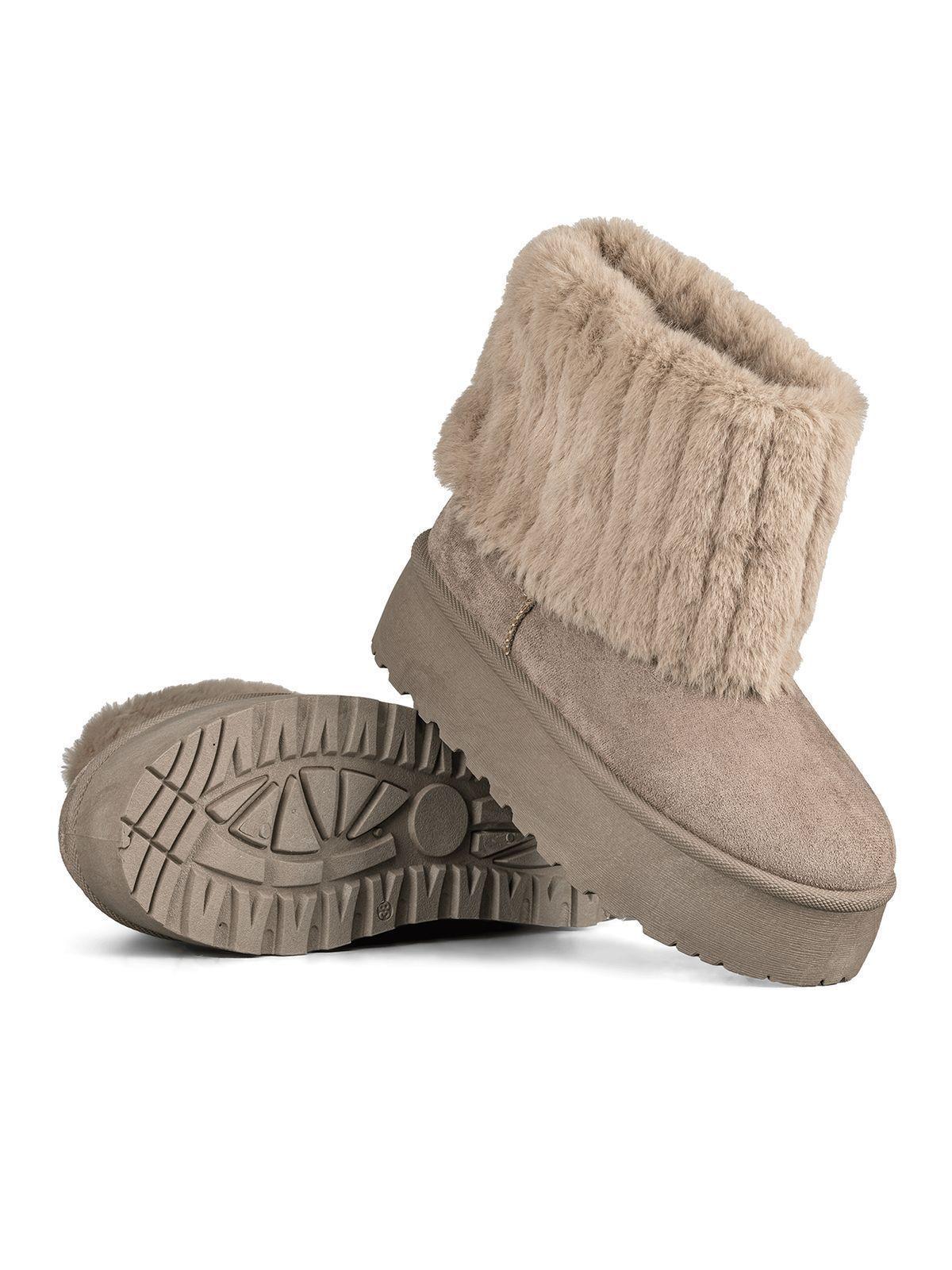 Botin Casual Mujer Vintage Moda Gamuza Con Felpa Weide SL23-5