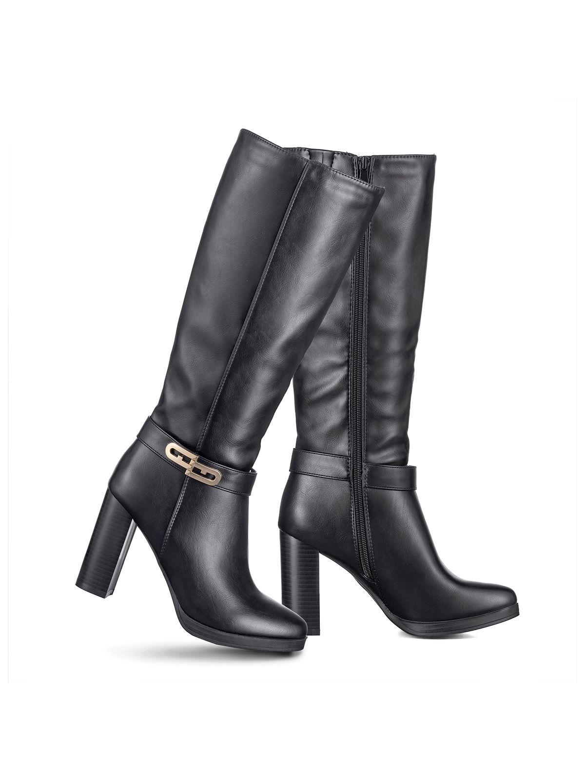 Botas Largas Mujer Tacon Grueso De Moda Vintage Weide QBM12-3