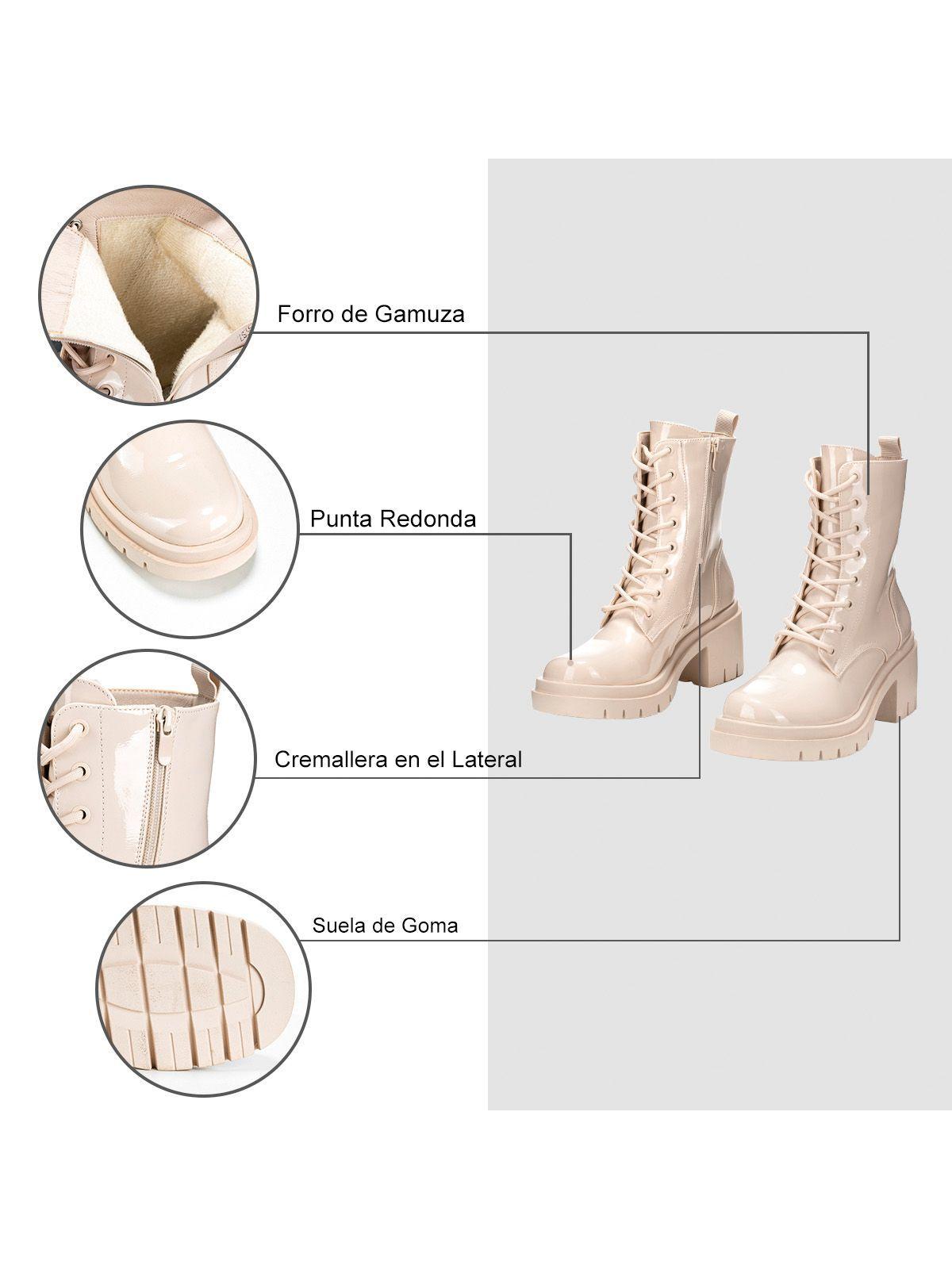 Botin Beige Casual Mujer Weide ZS36-6