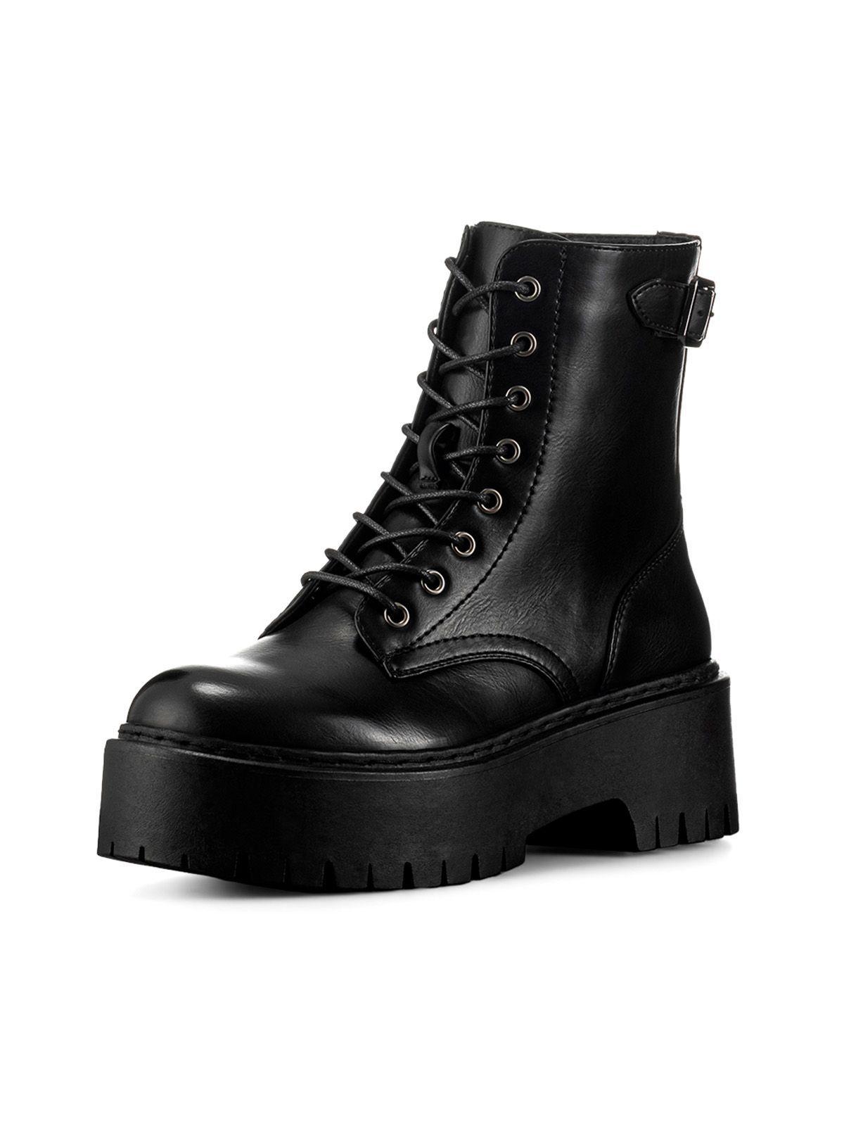 Botin Negro Casual Mujer Weide CZY585-0