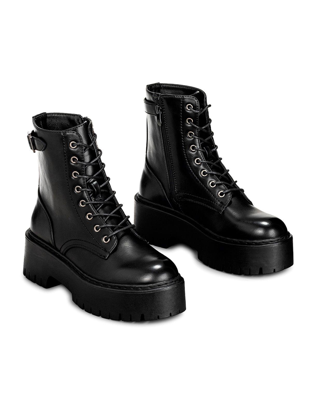 Botin Negro Casual Mujer Weide CZY585-2