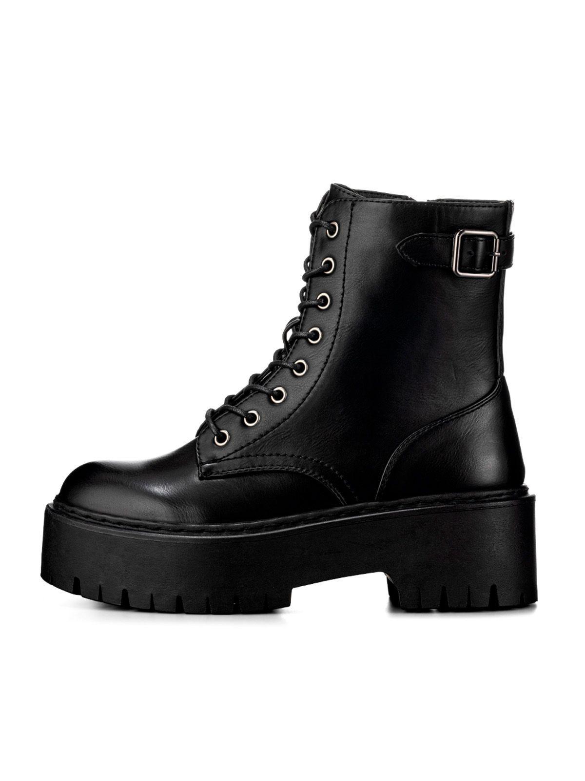 Botin Negro Casual Mujer Weide CZY585-4