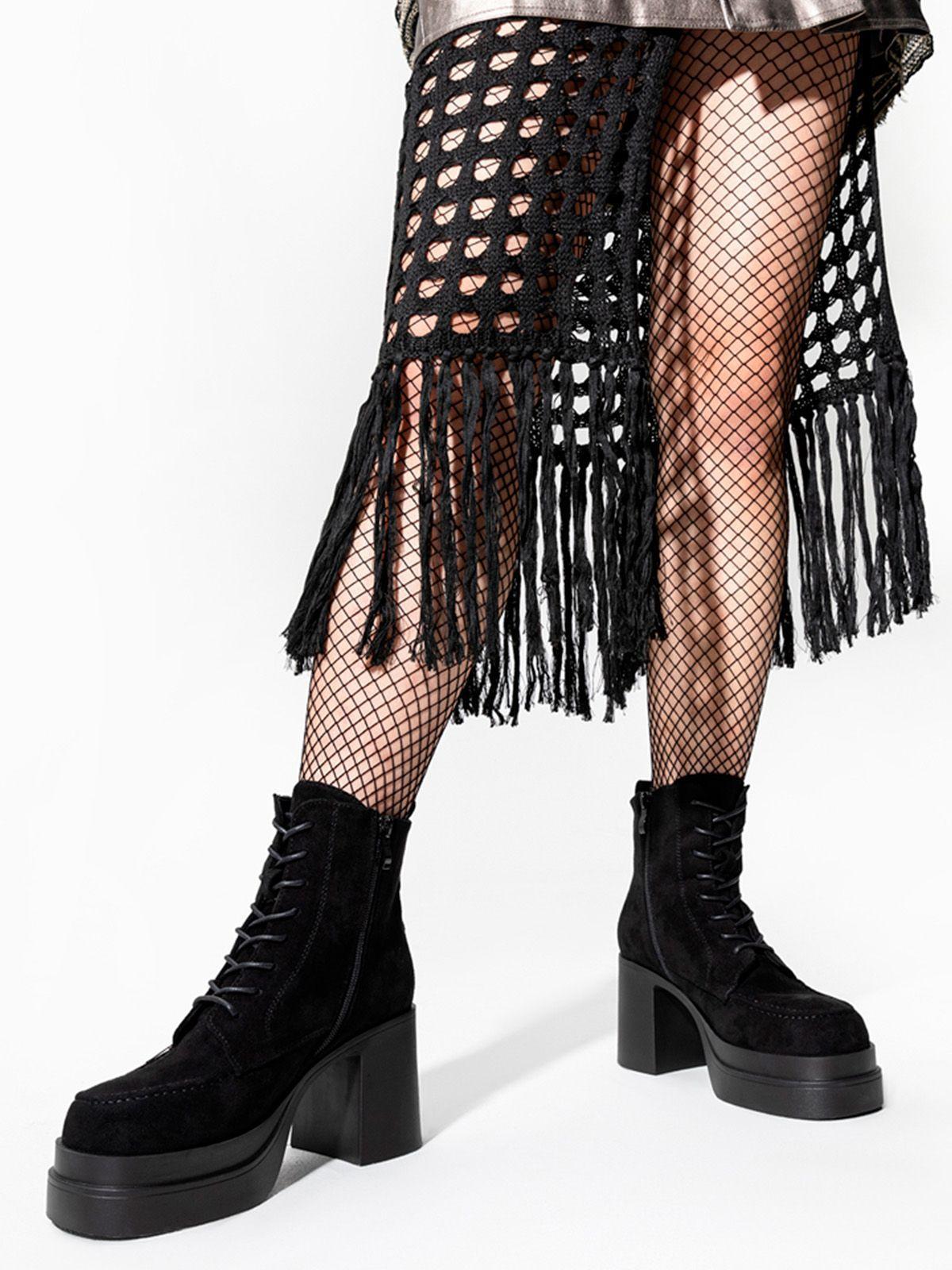 Botin Negro Casual Mujer Weide YL72-1