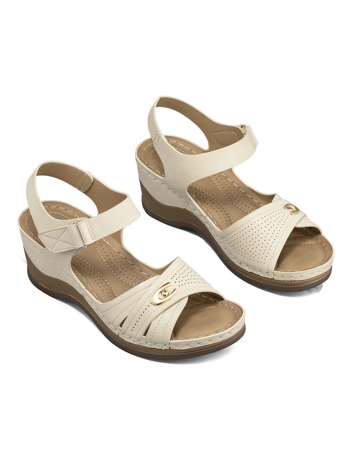 Sandalia Casual Con velcro Taco Cuña Mujer Weide JS75-4