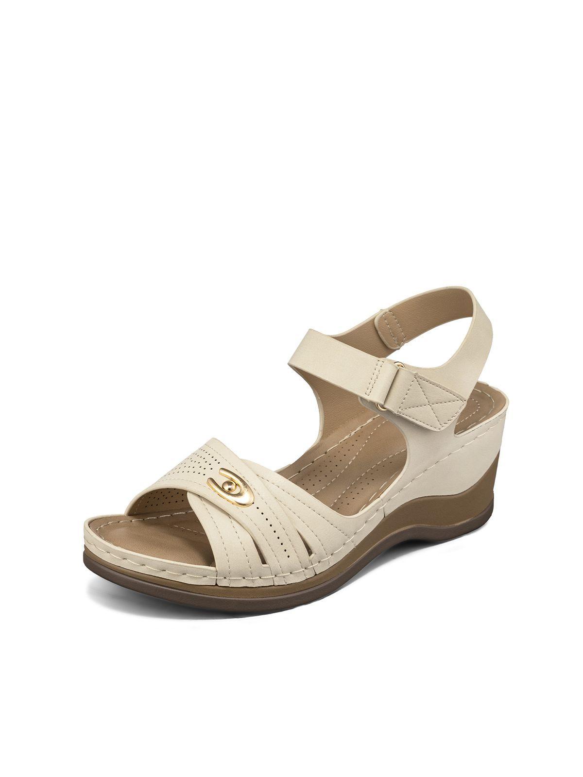 Sandalia Casual Con velcro Taco Cuña Mujer Weide JS75-0
