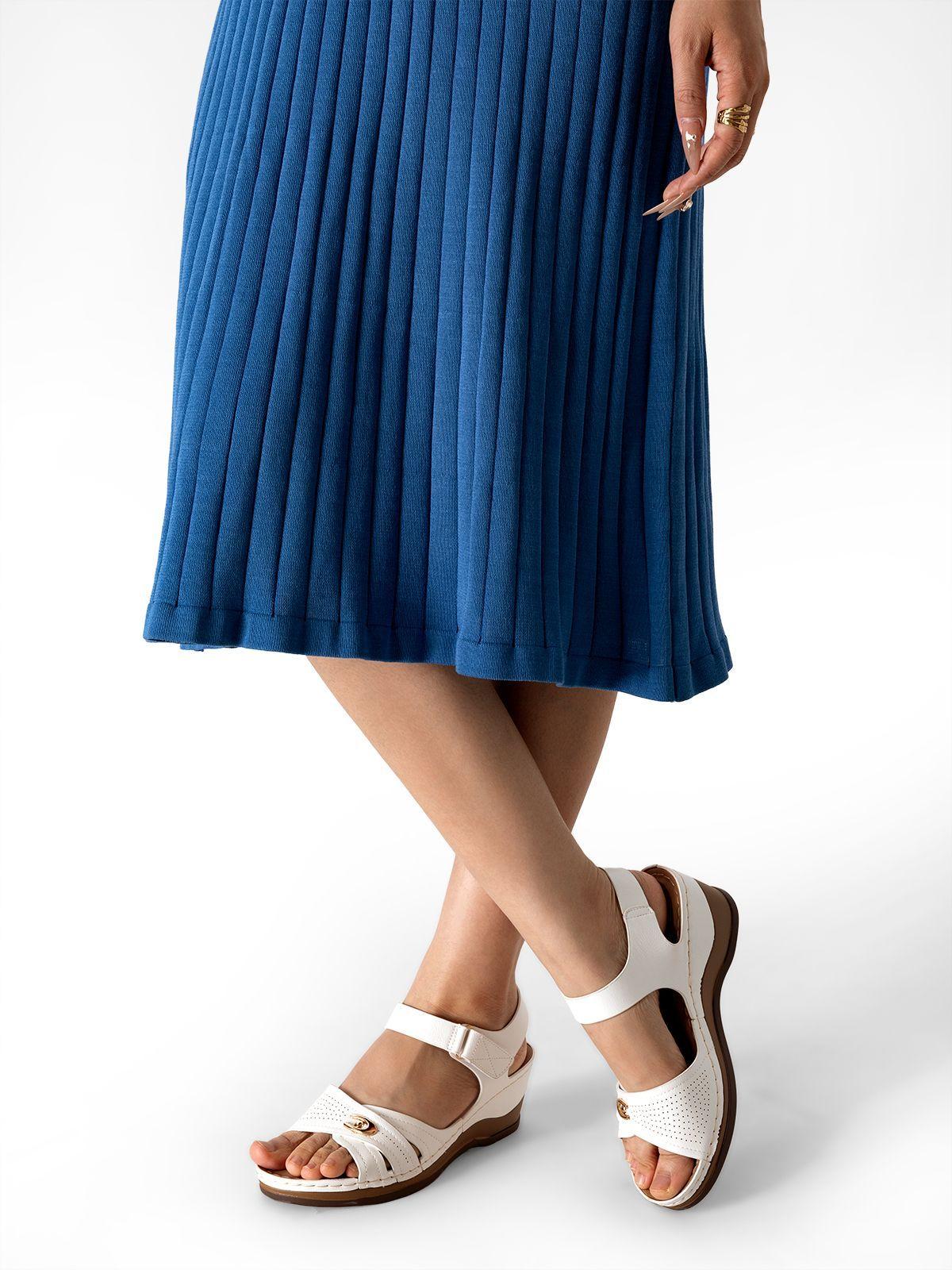 Sandalia Casual Con velcro Taco Cuña Mujer Weide JS75-6