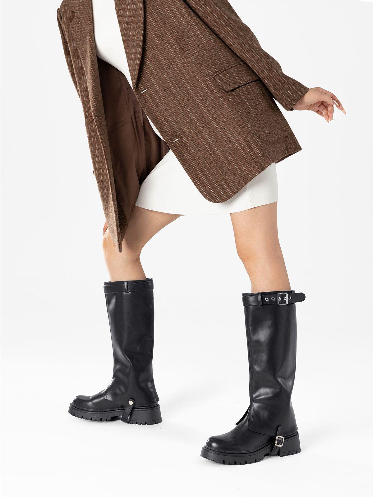 Bota Larga Mujer Eco Cuero De Moda Desmontable Weide CZY616-1