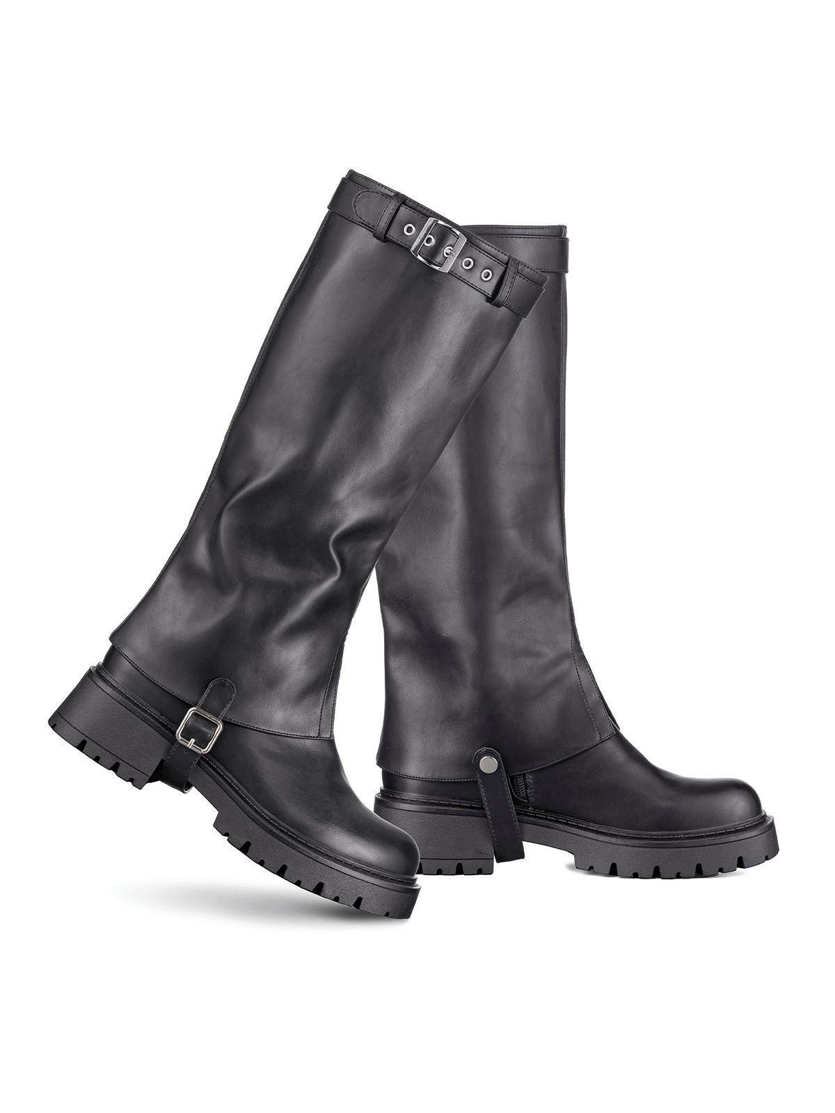 Bota Larga Mujer Eco Cuero De Moda Desmontable Weide CZY616-4