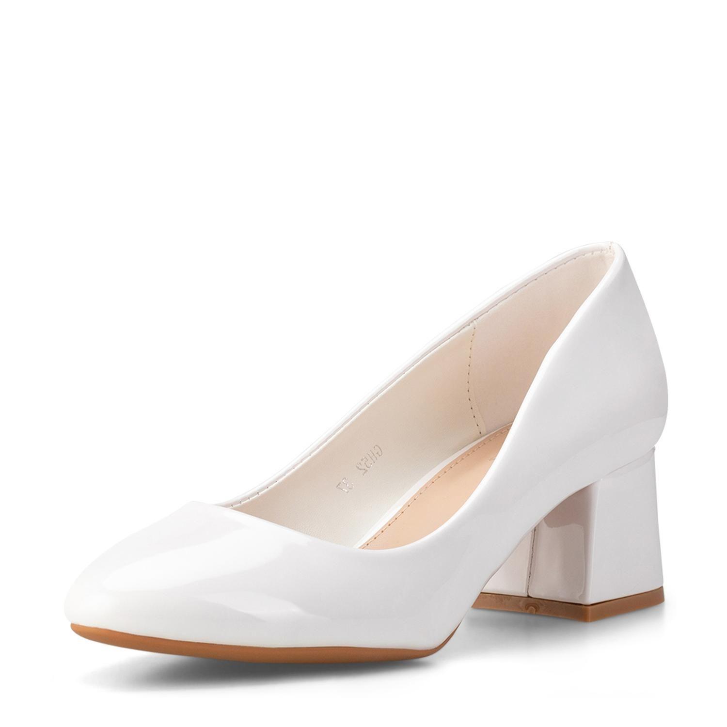 Zapatos Taco Blanco Oficina Weide GH52-1