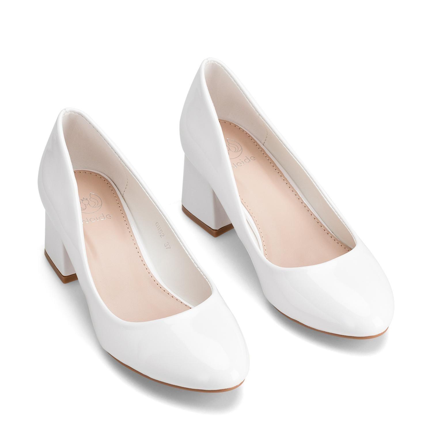 Zapatos Taco Blanco Oficina Weide GH52-2