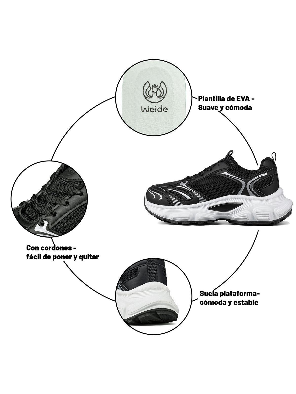 Zapatillas Mujer Casual Plataforma PU Weide SL72-8