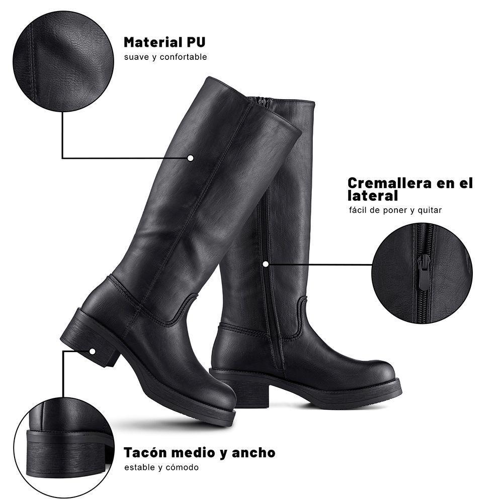 Bota Taco Mujer Casual PU Weide CZY657-8