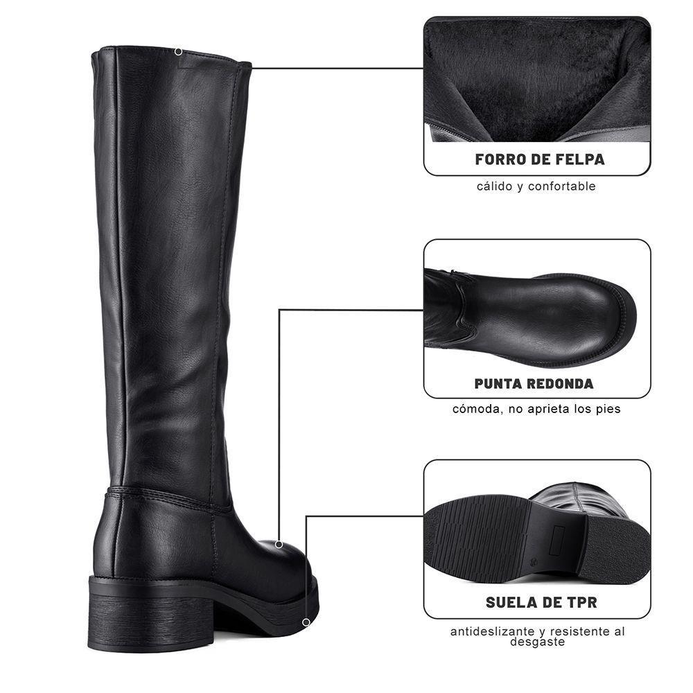 Bota Taco Mujer Casual PU Weide CZY657-9