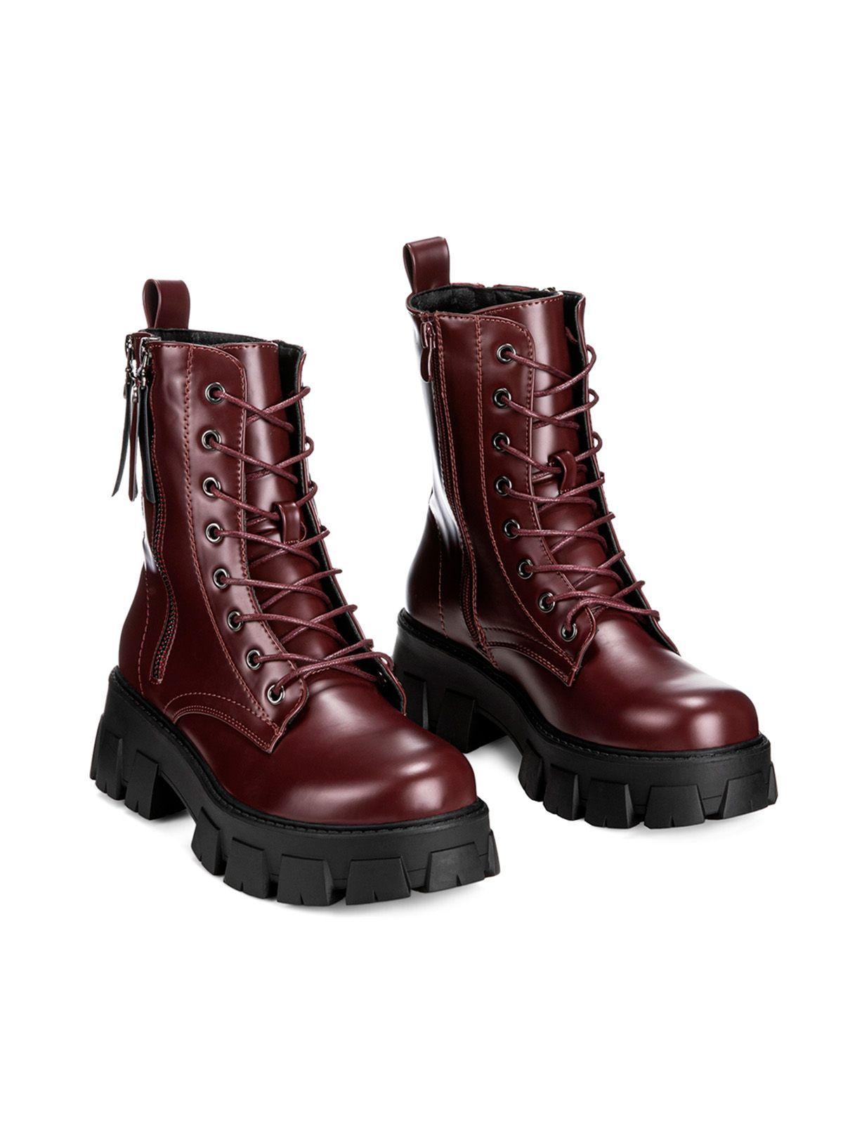 Botin Burdeo Casual Mujer Weide CZY576-4