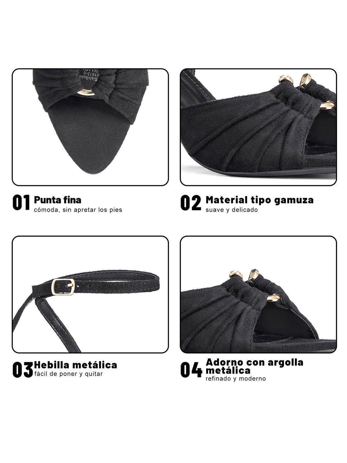 Zapatos Taco PU Textil Mujer Aguja Weide JN752-4