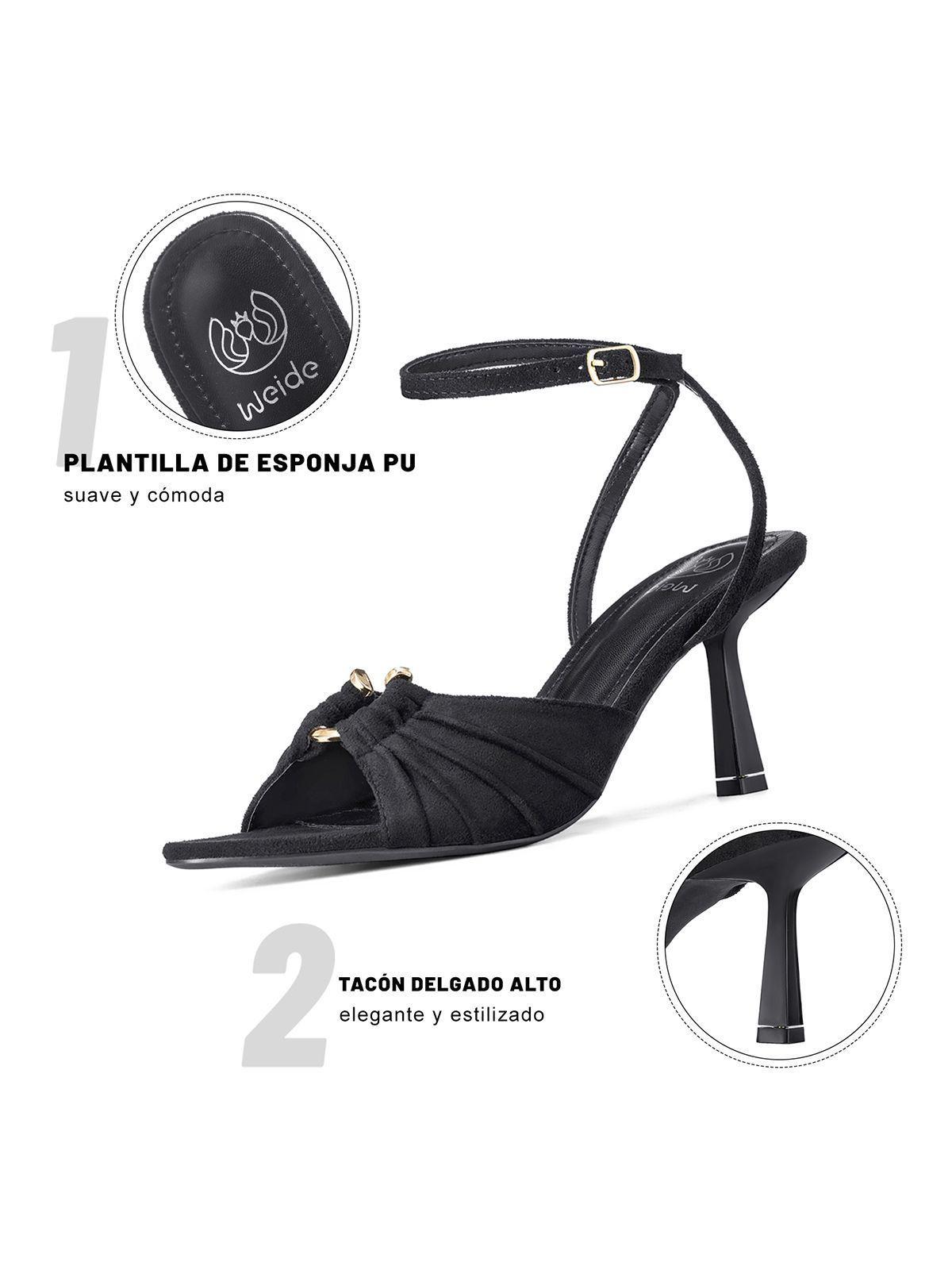 Zapatos Taco PU Textil Mujer Aguja Weide JN752-5