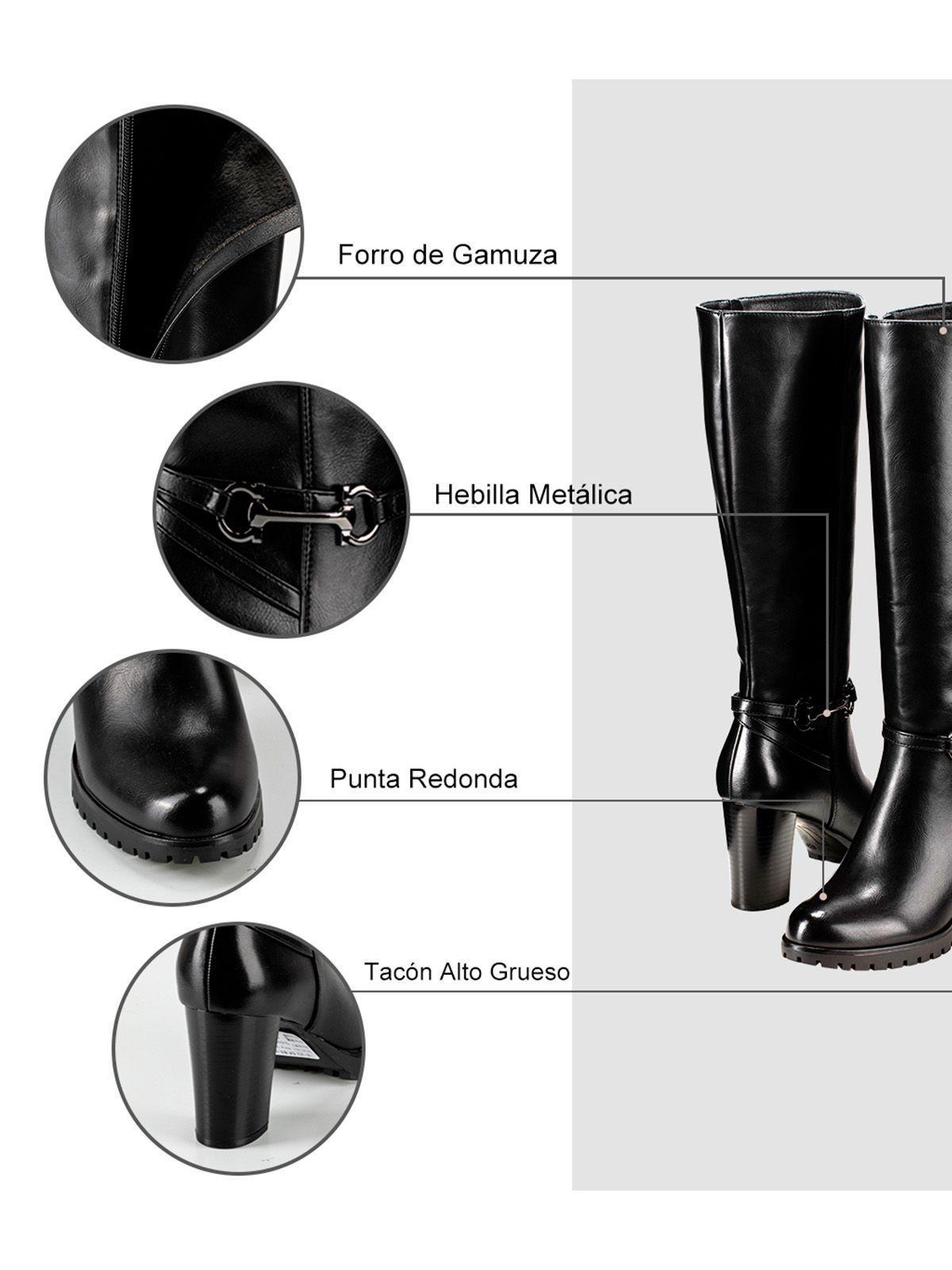 Bota Negro Casual Mujer Weide QBM01-6