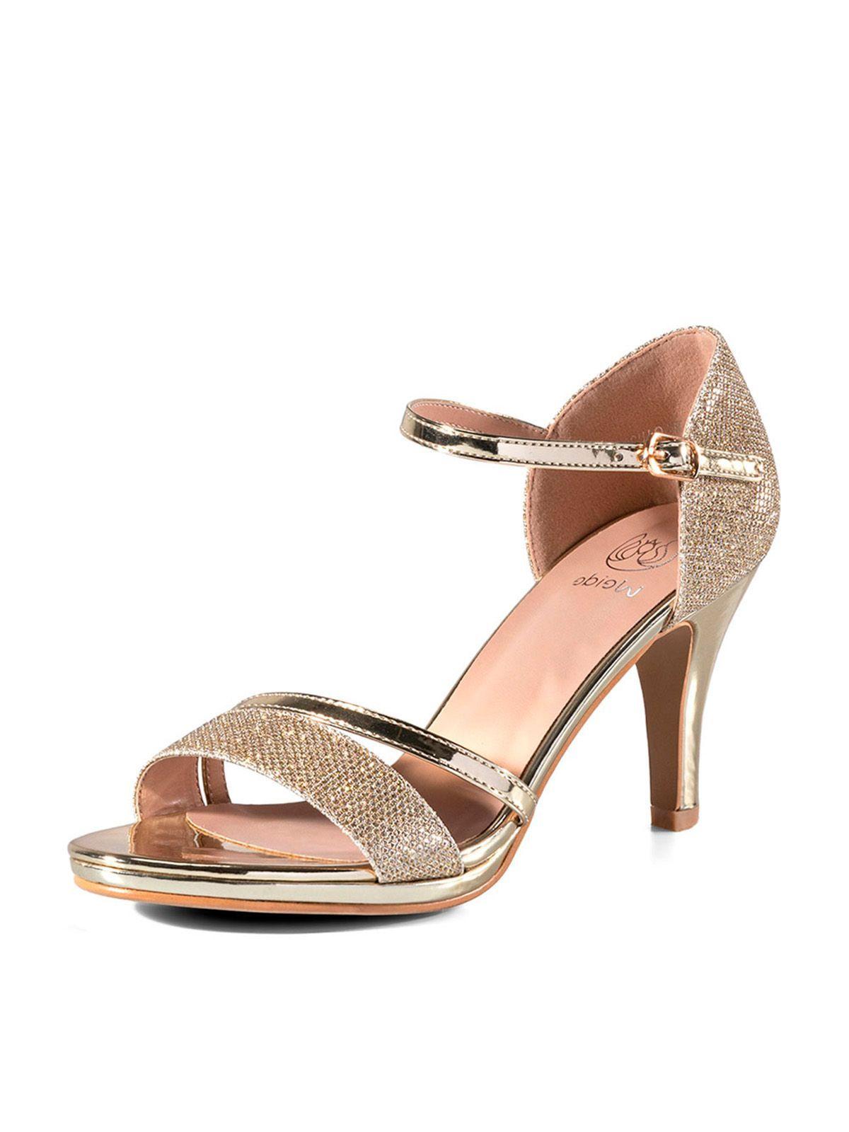 Sandalia Taco Dorado Fiesta QIU285 Weide-0