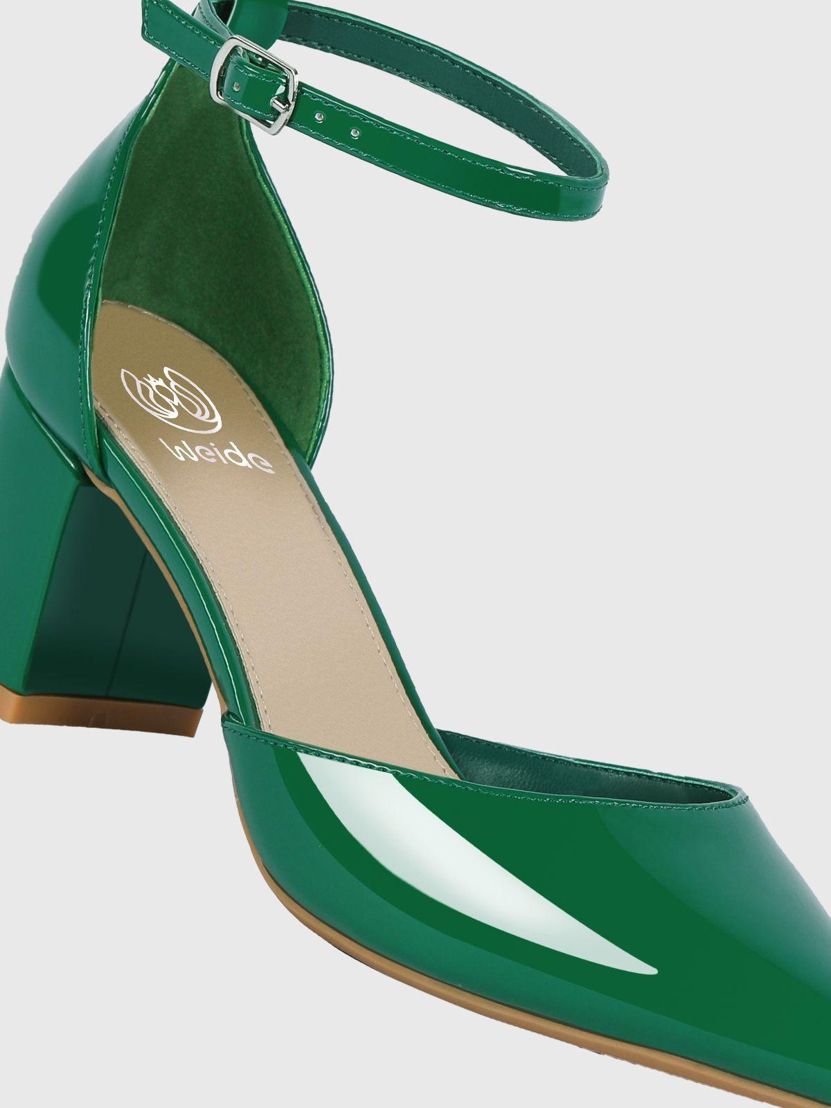 Zapato Taco Alto Verde Fiesta Mujer Weide GH63-5