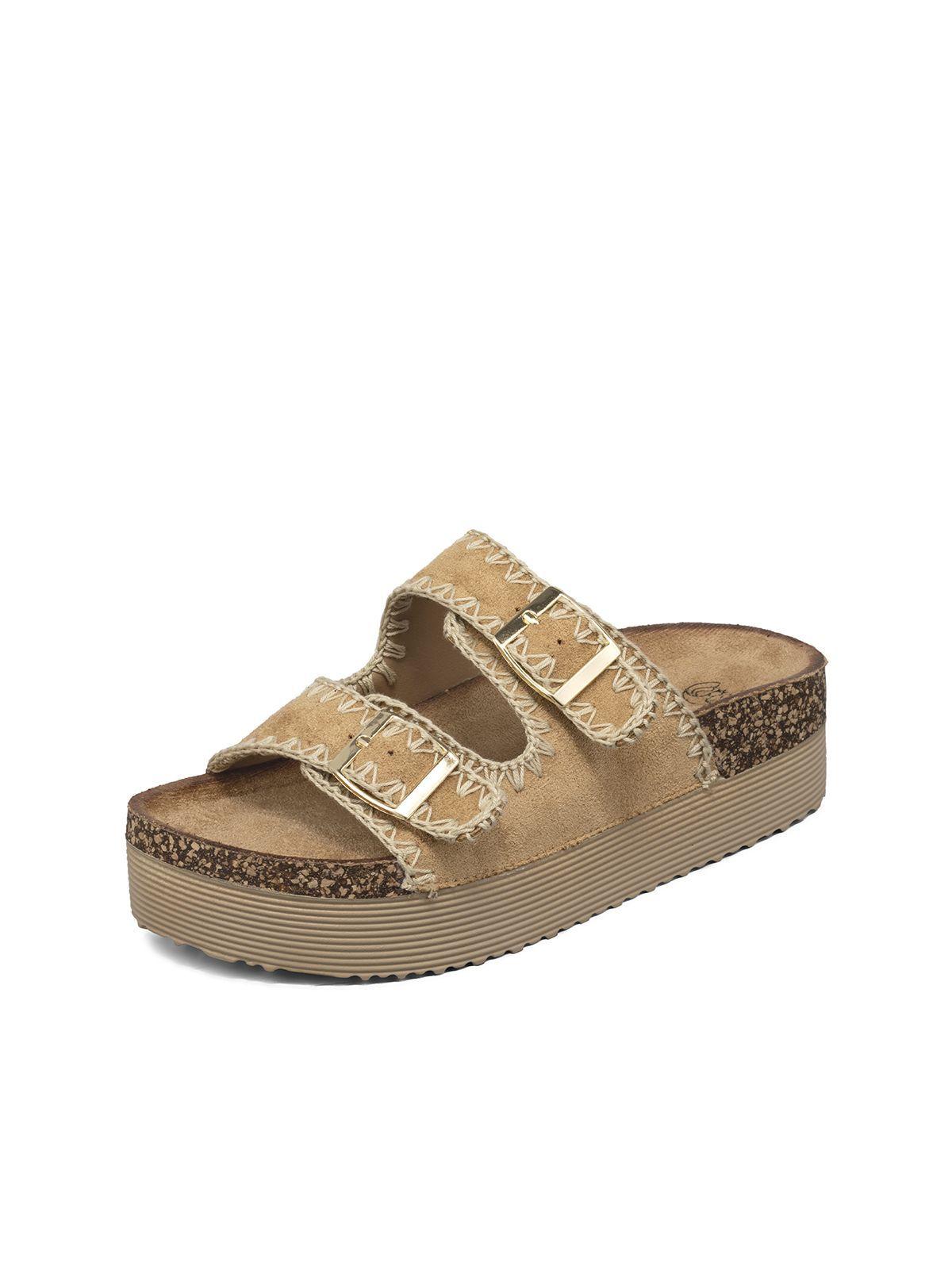 Sandalia Estilo Chala Casual Plataforma Mujer Weide QIU387-0