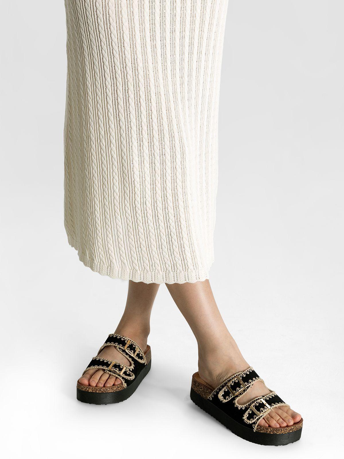 Sandalia Estilo Chala Casual Plataforma Mujer Weide QIU387-2