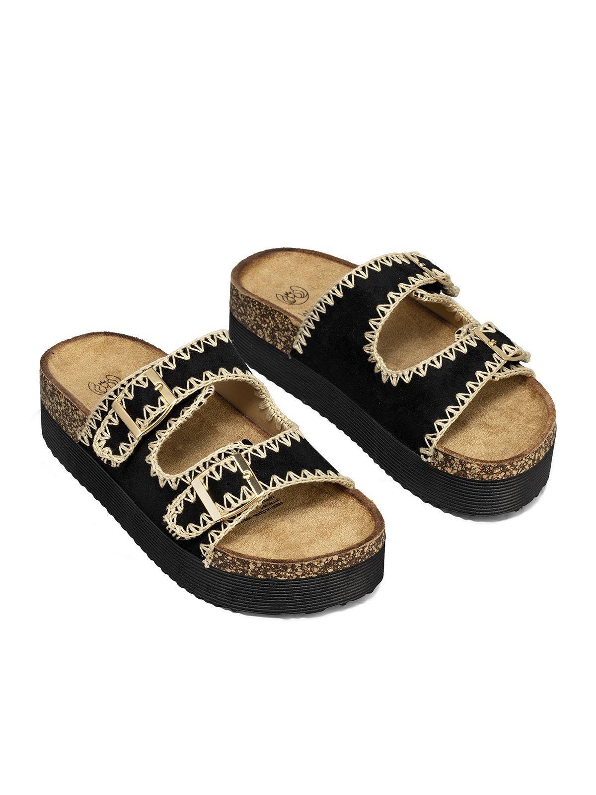 Sandalia Estilo Chala Casual Plataforma Mujer Weide QIU387-7